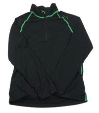 Černo-zelená sportovní mikina s rolákem CMP