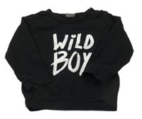 Černá mikina s nápisem 