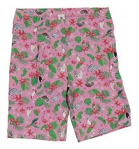 Růžové legínové kraťasy se zvířátky Yigga