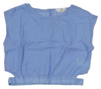 Nové - Světlemodrá crop halenka s průstřihy H&M