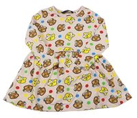Světlepudrovo-barevné puntíkaté šaty s medvídky Pudsey George