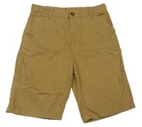 Hnědé chino plátěné kraťasy M&S