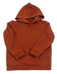 Medová žebrovaná mikina s kapucí SHEIN