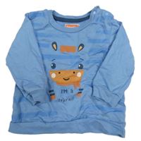 Modrá mikina se zebrou fisher-price