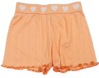 Neonově lososové perforované kraťasy se srdíčky Originals