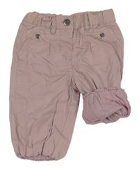 Kakaové chino plátěné podšité kalhoty Kitchou