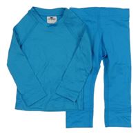 2Set - Modré thermo triko + kalhoty crane