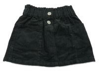 Tmavošedá paper bag manšestrová sukně Next