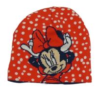 Červeno-bílá puntíkatá čepice s Minnie Disney