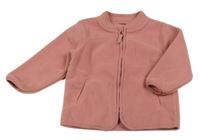 Skořicová fleecová propínací mikina Next