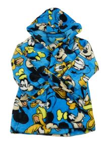 Modrý plyšový župan s Mickey s kamarády a kapucí Disney