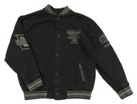 Tmavošedá baseballová mikina s nápisy Next