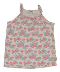 Smetanový top s květy a lístečky Kiki&Koko