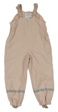 Světlepudrové nepromokavé laclové podšité kalhoty PRIMARK