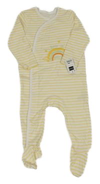 Nové - bílo-žlutý pruhovaný overal s duhou St. Bernard