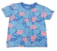 Modré květované tričko Primark