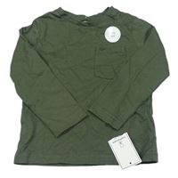 Zelené triko s kapsičkou zn. Mothercare