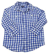 Modro-bílá kostkovaná košile GAP 