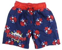 Tmavomodré plážové kraťasy se Spidermanem Primark