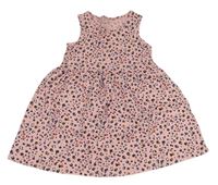 Růžové bavlněné šaty s leopardím vzorem George