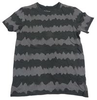 Tmavošedo-černé batikované tričko Primark
