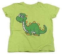Limetkové tričko s dinosaurem BPC