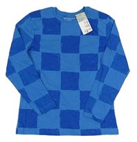 Modré kostkované triko Primark