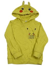 Žlutá mikina s Pikachu a kapucí Name it