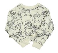 Krémová lehká crop mikina se Stitchem George