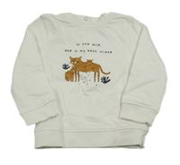 Bílá mikina s levharty Kiabi