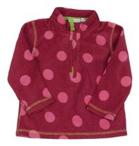 Vínová puntíkatá fleecová mikina Liegelind