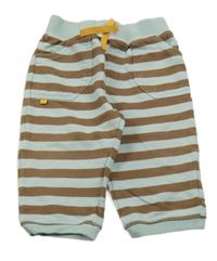 Světlezeleno-hnědé pruhované tepláky M&S