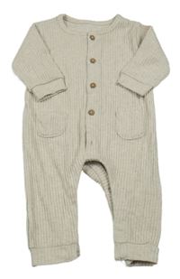 Béžový žebrovaný úpletový overal Matalan