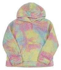 Duhová chlupatá mikina s kapucí H&M