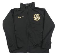 Černá fotbalová propínací mikina - FC Barcelona Nike