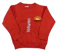 Nové - Červená mikina s výšivkou
