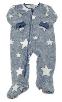 Tmavomodro-bílý chlupatý overal s hvězdami Next