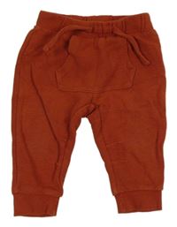 Skořčicové žebrované tepláky Ergee