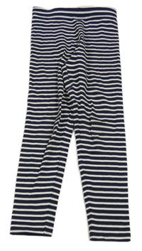 Tmavomodro-bílé pruhované legíny Nutmeg