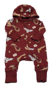 Vínová tepláková kombinéza s Hedvikou a kapucí - Harry Potter H&M