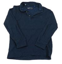 Tmavomodré melírované polo triko Next