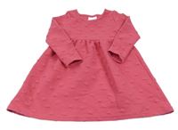 Fuchsiové teplákové šaty s hvězdami Topolino