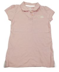 Růžové polo tričko se srdíčky Lupilu