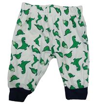 Bílé lehké tepláky s dinosaury Primark