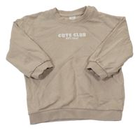 Béžová mikina s nápisem H&M