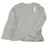 Nové - šedé žebrované triko Tu