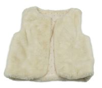 Smetanová kožešinová podšitá vesta St. Bernard