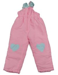 Světlerůžové šusťákové oteplovačky s kšandami Pep&Co