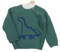 Nové - zelený svetr s dinem Primark