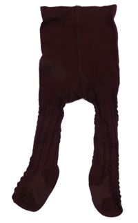 Vínové vzorované punčocháče H&M